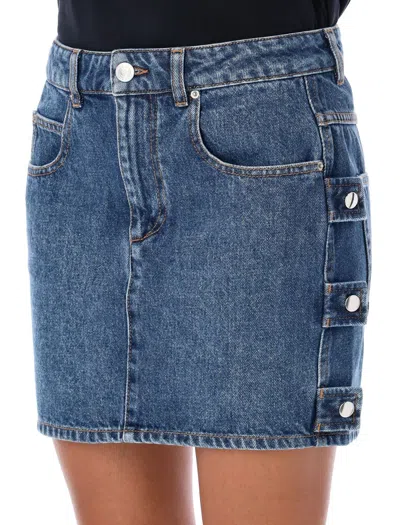 Shop Isabel Marant Étoile Stessy Mini Skirt In Blue