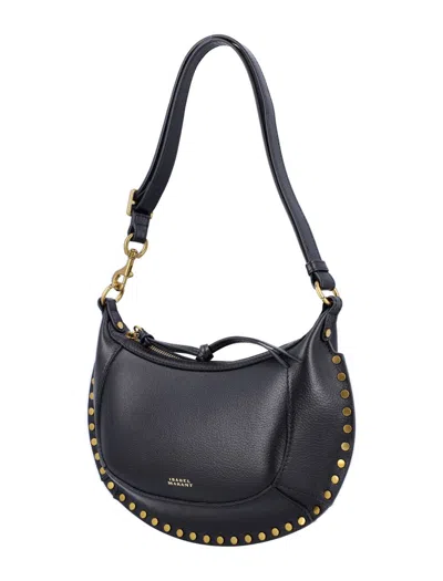 Shop Isabel Marant Oskan Moon Grainy Leather In Black