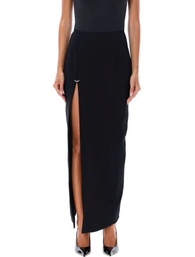 Shop Mugler Longuette Skirt In Black