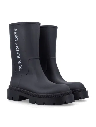 Off-white Rainy Days Mid-height Re-boots In Black