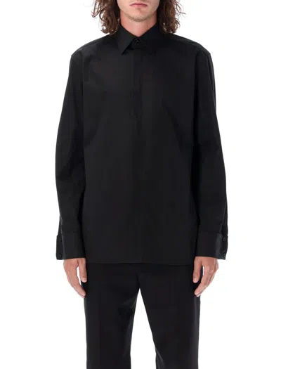 Saint Laurent Universal White Shirt In Black