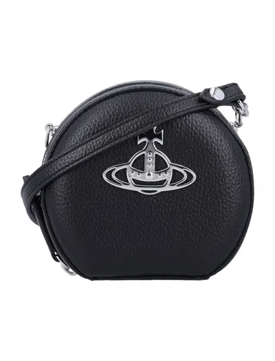 Shop Vivienne Westwood Mini Round Crossbody Bag In Black