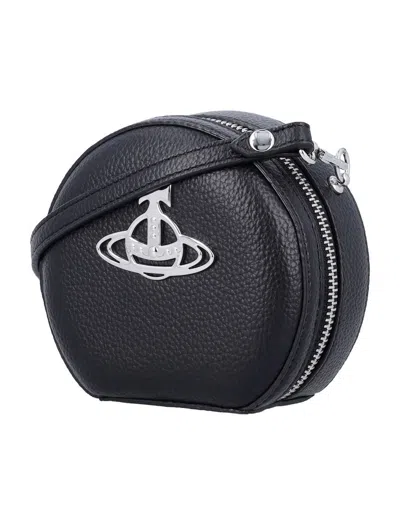 Shop Vivienne Westwood Mini Round Crossbody Bag In Black