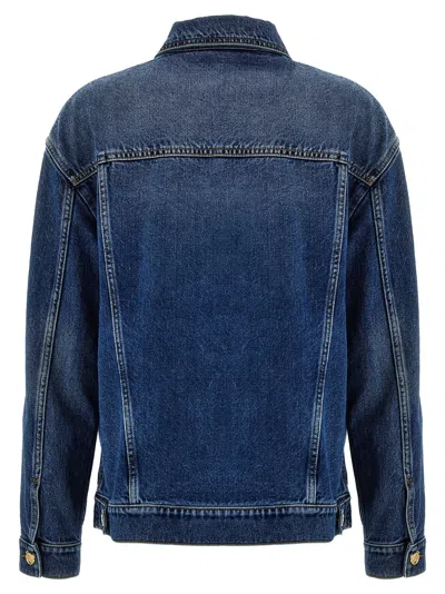 Moschino 'teddy' Jacket With Buttoned Cuffs And Pockets In Blue