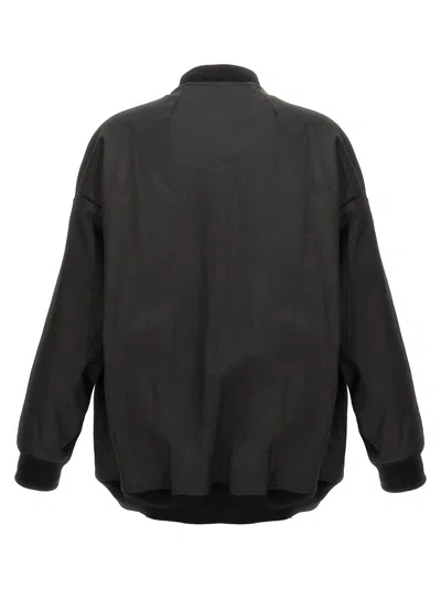 Rick Owens Long-sleeved Casual Jacket In Black
