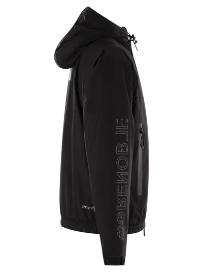 Moncler Padded Technical Poplin Jacket For Outdoor Activities In Black