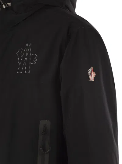 Moncler Padded Technical Poplin Jacket For Outdoor Activities In Black