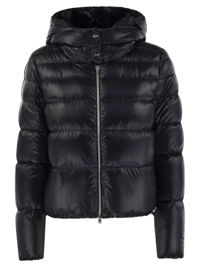 Herno Padded And Quilted Down Jacket In Black