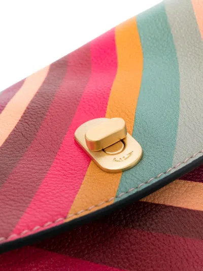 Shop Paul Smith Swirl Leather Shoulder Bag In Multicolour