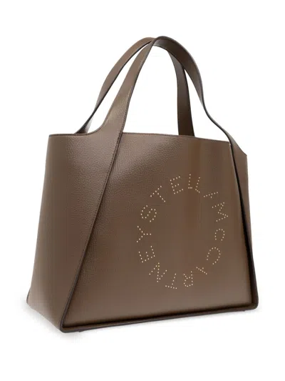 Shop Stella Mccartney Stella Mc Cartney Stella Logo Tote Bag In Brown