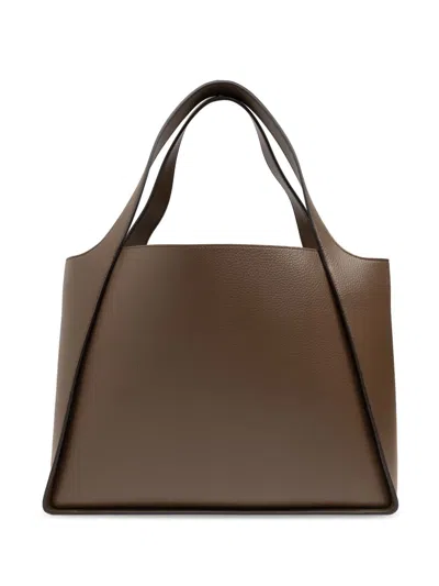 Shop Stella Mccartney Stella Mc Cartney Stella Logo Tote Bag In Brown