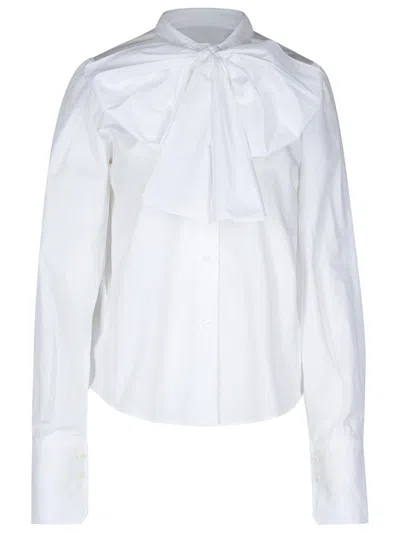 Patou Ascot White Cotton Blouse In White