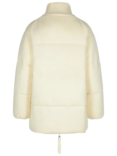 P.a.r.o.s.h 'last' Cream Wool Blend Down Jacket In Cream