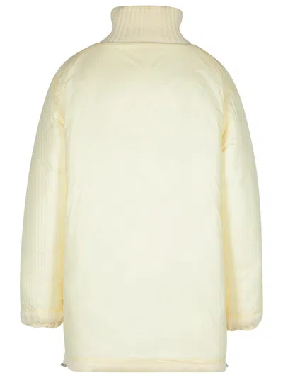 P.a.r.o.s.h 'last' Cream Wool Blend Down Jacket In Cream