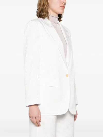 Shop Forte Forte Jacquard Jacket In White