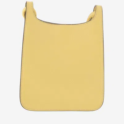 Mcm Yellow Leather Mini Himmel Hobo Crossbody Bag In Yellow