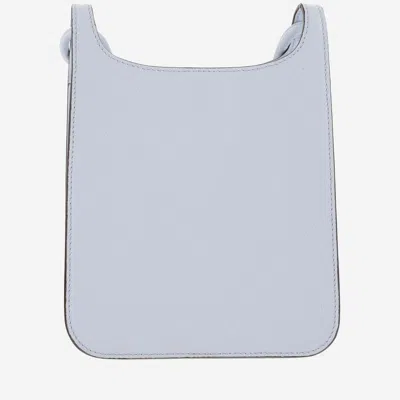 Mcm Pastel Light Blue Leather Mini Himmel Hobo Crossbody Bag In Blue