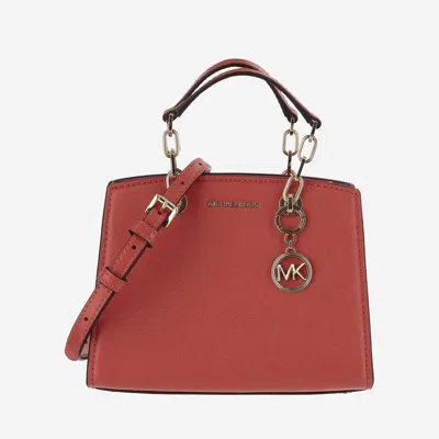 Shop Michael Kors Mini Cynthia Bag In Orange