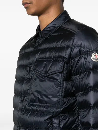 Shop Moncler Tenibres Padded Shirt Jacket In Blue