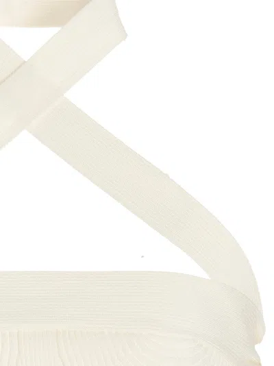 Proenza Schouler Asymmetrical Shoulder Strap Sweater Top In White