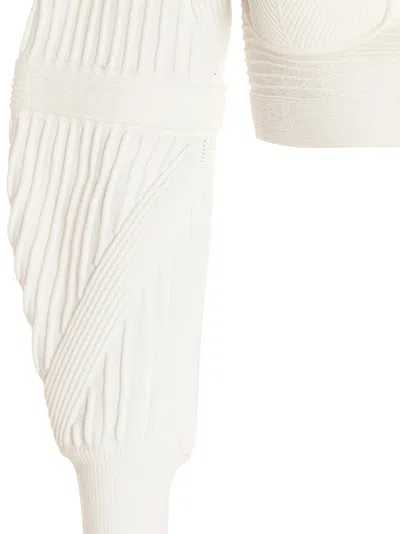 Herve Leger Hervé Léger Knit Bustier Top In White