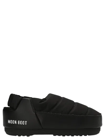 Moon Boot Mb Sandal Band Nylon Woman Sneakers Black Size 8-8.5 Textile Fibers In Black