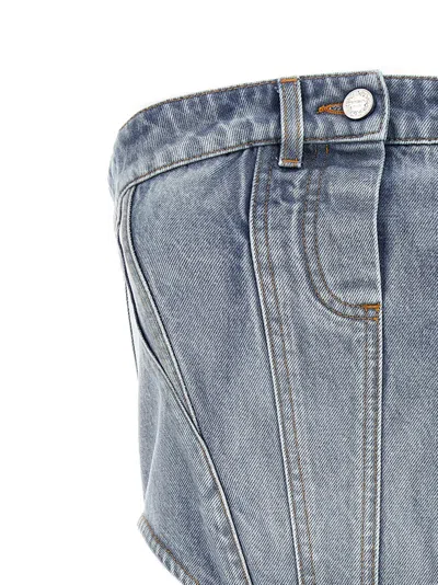 Vetements Women's Denim Corsette Top In Light Blue