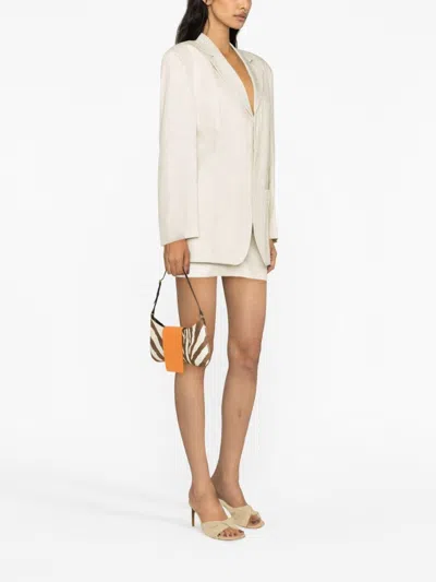 Jacquemus La Veste Tibau Linen-blend Blazer In Beige