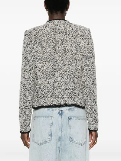 Iro Hazela Cropped Tweed Jacket In Black