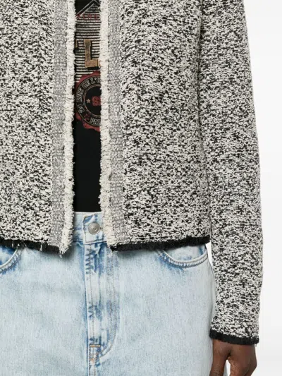 Iro Hazela Cropped Tweed Jacket In Black