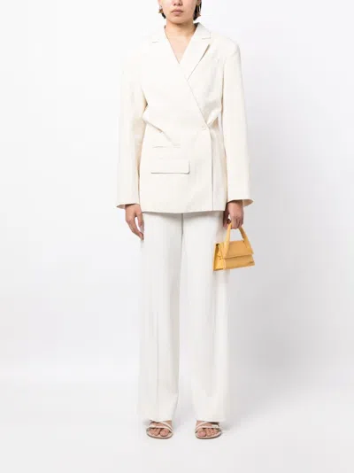 Shop Jacquemus La Veste Tibau Blazer Jacket In White