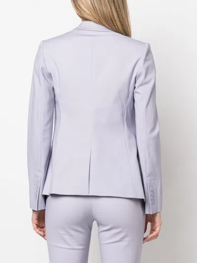 Emporio Armani Cotton Single Breasted Jacket In Purple