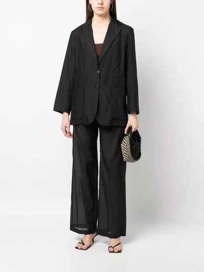 Erika Cavallini Oversized Single-breasted Blazer In Black