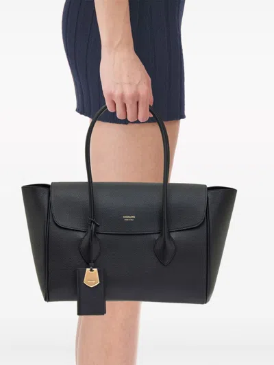 Shop Ferragamo Firenze Large Leather Tote Bag In Black