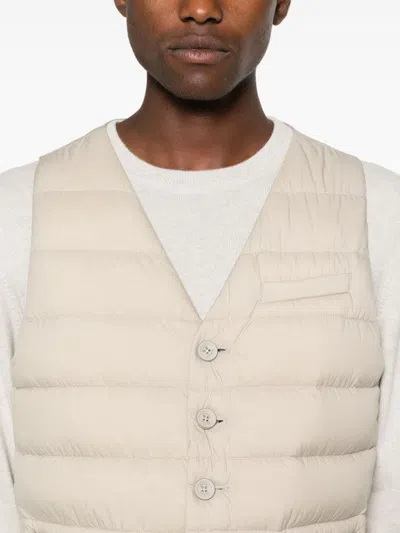 Shop Herno Il Panciotto Down Vest In Beige