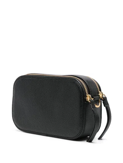 Tory Burch Miller Mini Logo Lambskin Crossbody Bag In Black