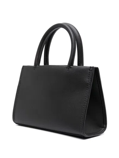 Tory Burch Handbag With Embossed Logo On The Front In Black