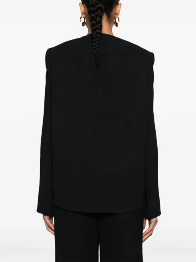 Sportmax Fashion Tailored Collarless Jacket In Black