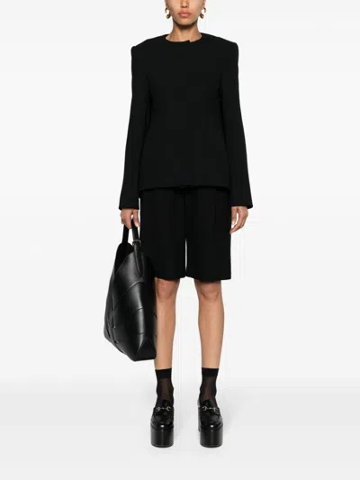 Sportmax Fashion Tailored Collarless Jacket In Black