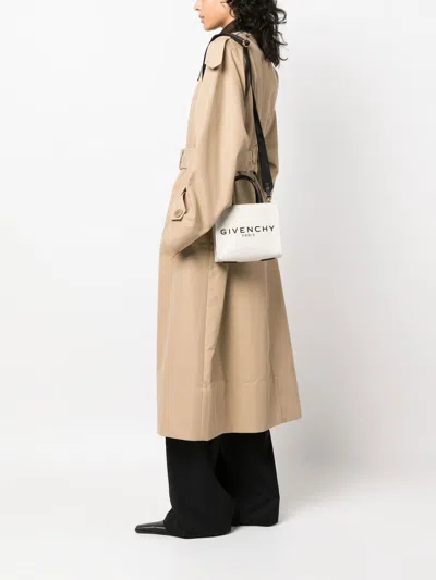Givenchy G-tote Canvas Mini Tote Bag In 浅褐色的