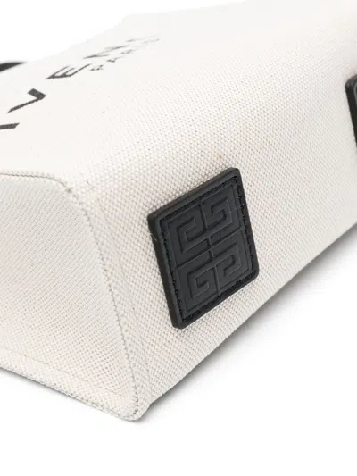Givenchy G-tote Canvas Mini Tote Bag In 浅褐色的