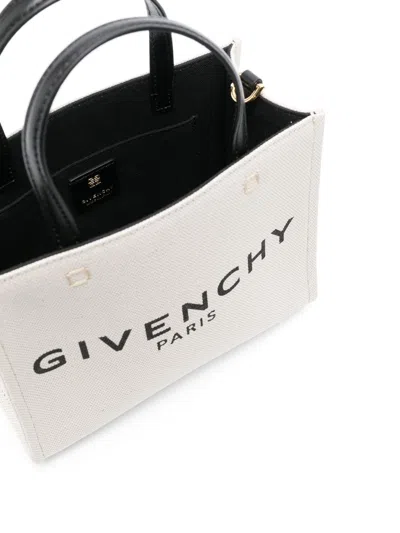Givenchy G-tote Canvas Mini Tote Bag In 浅褐色的