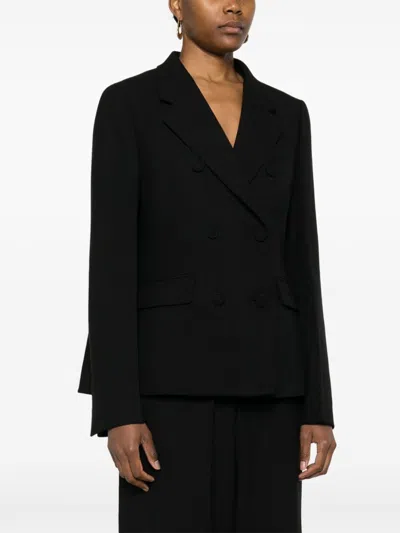 Fendi Black Wool Blend Blazer In Black