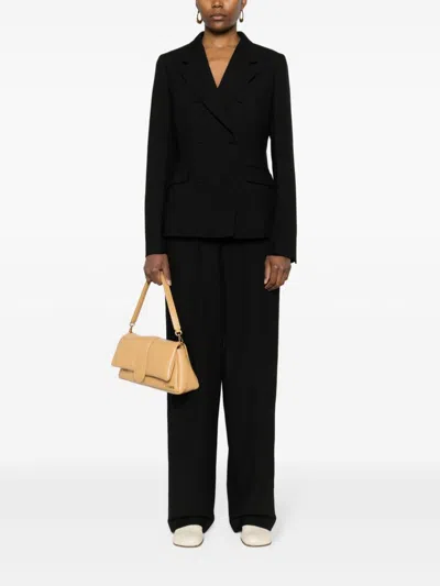 Fendi Black Wool Blend Blazer In Black