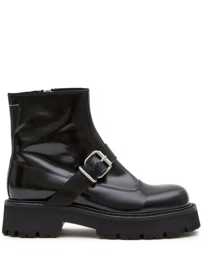 Shop Mm6 Maison Margiela Ankle Boot In Black