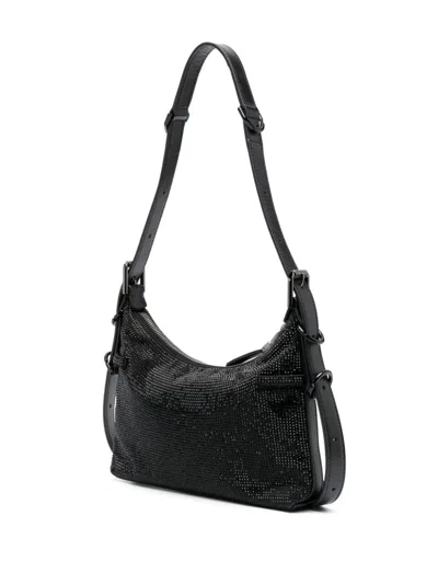 Givenchy Mini Voyou Crystal-embellished Shoulder Bag In 黑色的