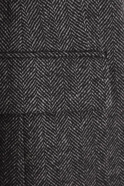 Brunello Cucinelli Women's 'chevron Wool Carded Techno Jacket' In Black+panama+grey