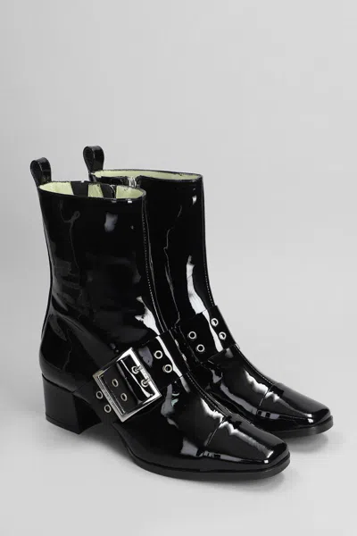 Carel Paris Woman Ankle Boots Black Size 8 Leather In Black
