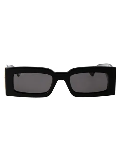 Shop Gucci Sunglasses In 001 Black Black Grey