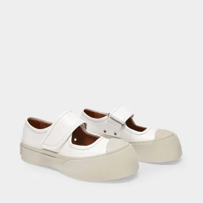 Shop Marni Pablo Mary Janes In White